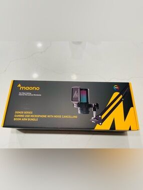 New MAONO GamerWave USB Microphone with Boom Arm. Sound and Stream like a Pro